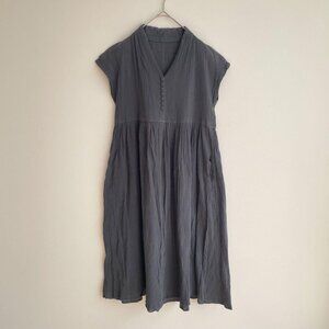 Live in Comfort Felissimo Boiled Gathered Dress Short Sleeve